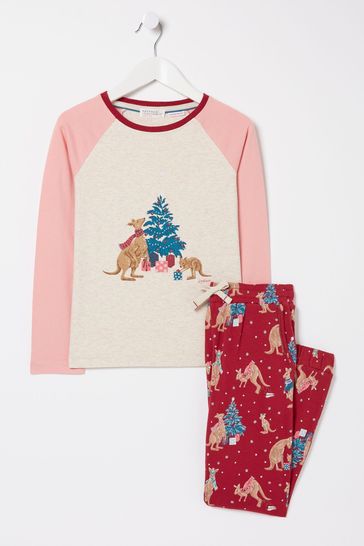Buy FatFace Pink Kangaroo Pyjama Set from Next Poland