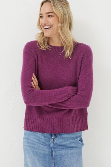 Buy FatFace Purple Cassie Cashmere Crew Jumper from Next Netherlands