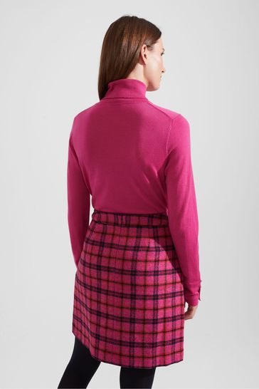 Buy Hobbs Pink Lara Roll Neck Jumper from Next Ireland