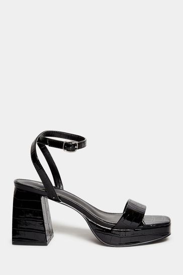 Black shop croc heels