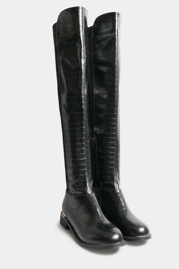 Tommy Hilfiger Riding Boot Toddler Girl Size 13 Black Stretch