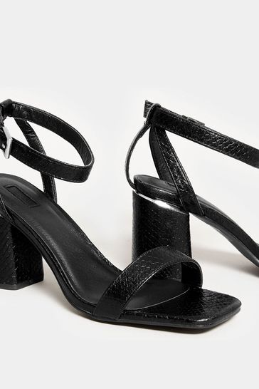 Wide fit black shop block heel sandals uk