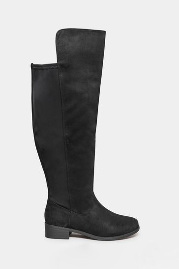 Buy Yours Curve Black Extra Wide Fit Stretch Over The Knee Boots