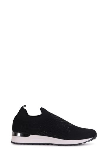 Buy Linzi Black Storme Trainers with Diamante Embellishment from