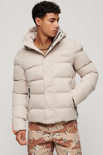 Superdry Nude Hooded Microfibre Sports Puffer Jacket