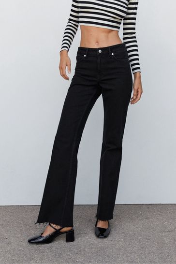 Buy Mango Medium Rise Flared Jeans from the Laura Ashley online shop