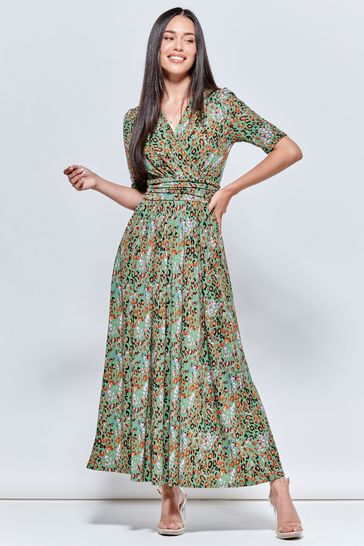 Green jersey sale maxi dress