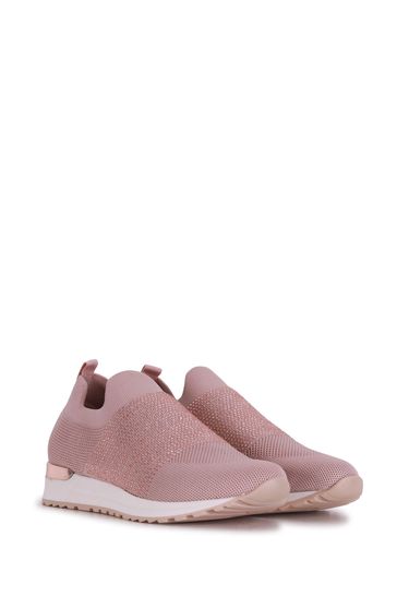 Pink diamante trainers store