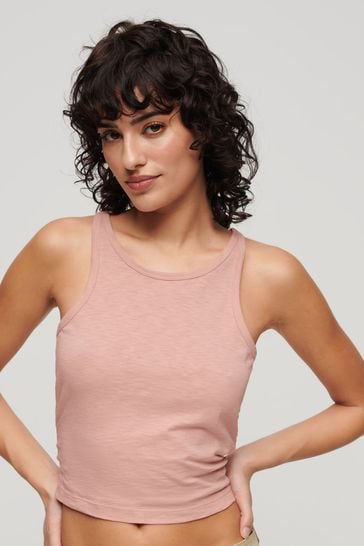 Superdry Pink Ruched Tank Top