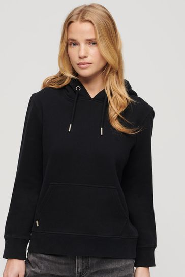 Superdry Black Essential Logo Hoodie