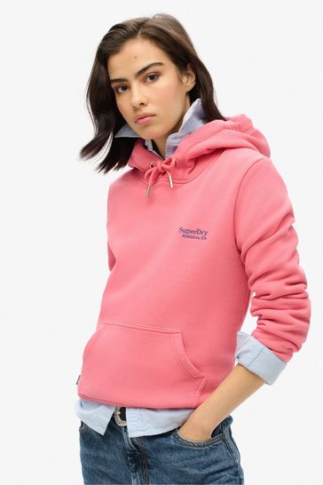 Superdry Pink ESSENTIAL LOGO HOODIE