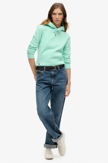 Superdry Beach Glass Green Essential Logo Hoodie