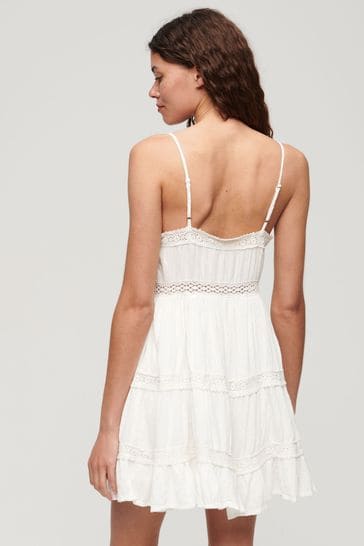Lace trim cami dress new arrivals