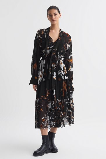 Reiss floral skirt cheap