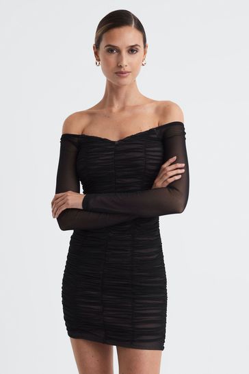 Buy Good American Ruched Off The Shoulder Mini Dress from Next