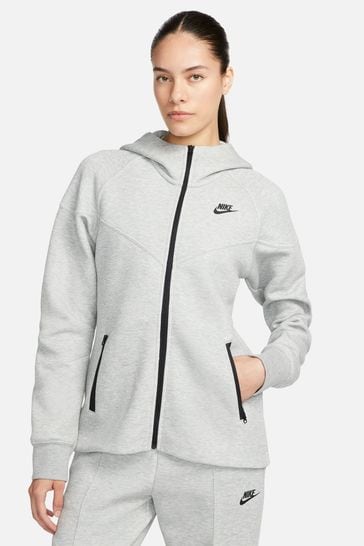 Nike Grey Sportswear Tech Fleece Windrunner Full-Zip Hoodie