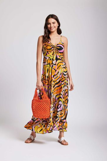 Buy Iconique Animal Multicolour Lidia Strappy Maxi Beach Dress from Next Germany