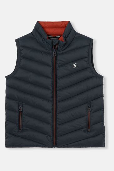 Joules Crofton Navy Blue Packable Padded Gilet