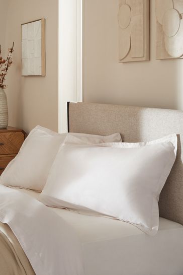 White 100 cotton pillowcases discount