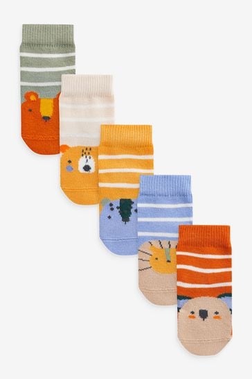 Muted Baby Socks 5 Pack (0mths-2yrs)