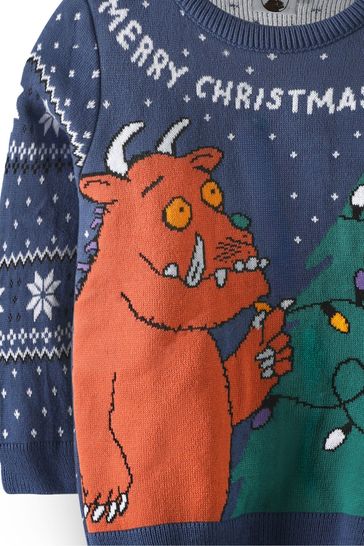 Vanilla Underground Blue Gruffalo Kids Xmas Jumper