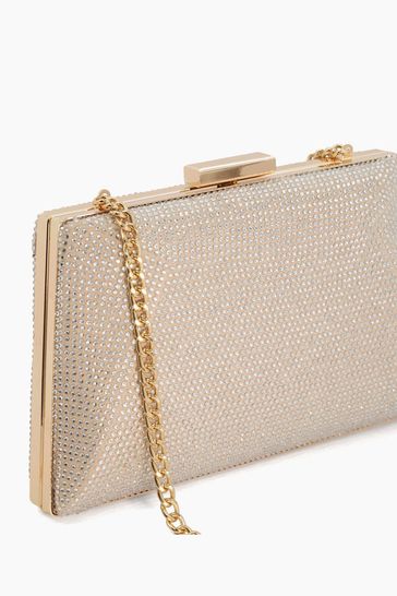 Dune gold clutch bag new arrivals