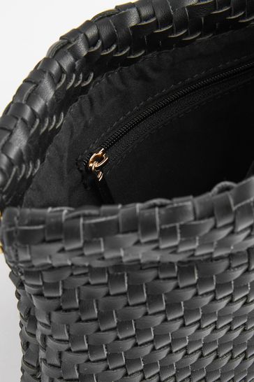 Basket weave sales clutch bag