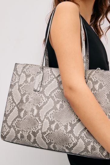 Snake print shopper deals bag