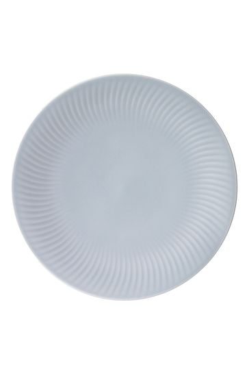 Denby Grey Porcelain Arc Set of 4 Dinner Plates