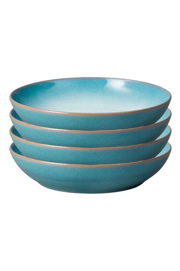 Denby Set of 4 Green Azure Haze Pasta Bowls