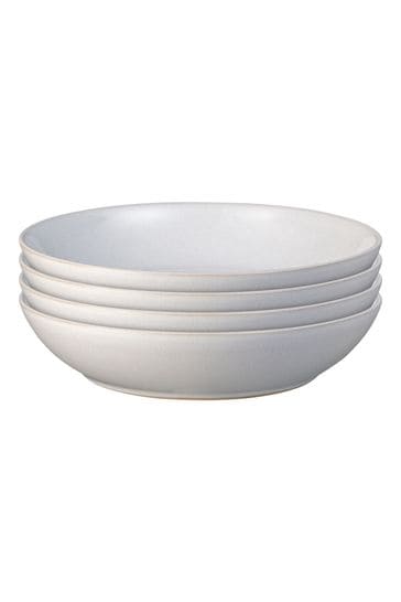Denby Set of 4 White Elements Pasta Bowls