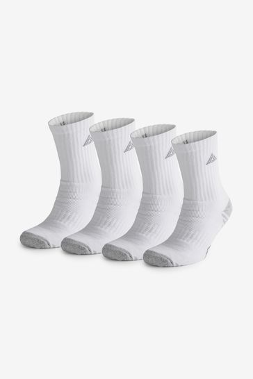 White Performance Sport Socks 4 Pack