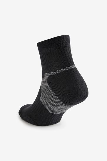 Buy Black Blue White Performance Sport Mid Trainer Socks 4 Pack