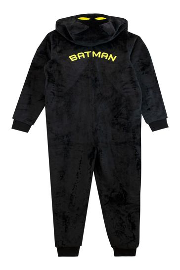 Buy Character Black Batman All in One Fleece Onesie Pyjamas from