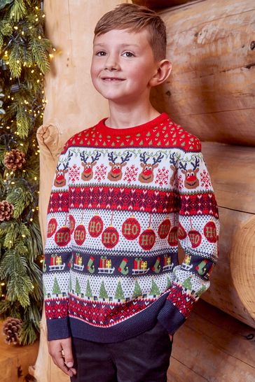Threadbare Multi Crew Neck Christmas Jumper
