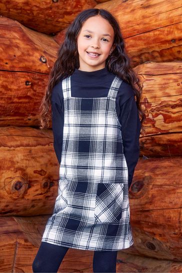 Pinafore dress with jumper on sale