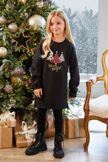 Threadgirls Black Christmas Sweater Dress