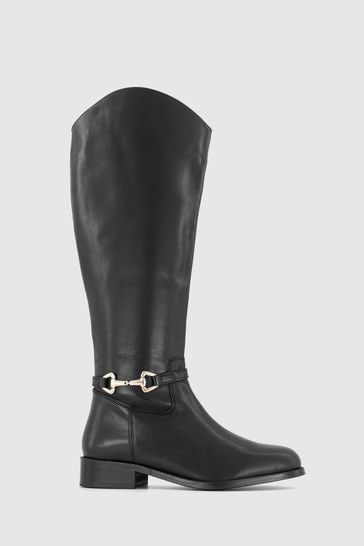 Buy Office Black Office Kallie Leather Buckle Detail Knee High