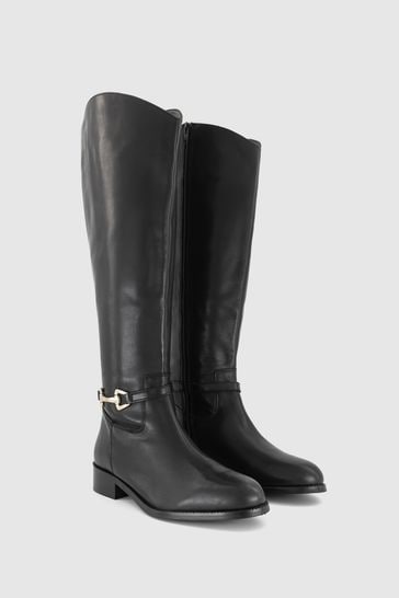 Buy Office Black Office Kallie Leather Buckle Detail Knee High