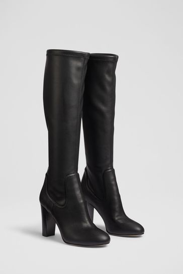 Vegan leather knee high boots outlet