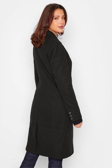 Black midi hot sale wool coat