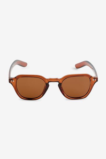 Buy Brown Round Polarised Sunglasses from Next Austria