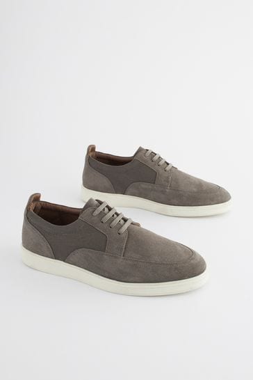 Grey Suede Cupsole Casual Shoes