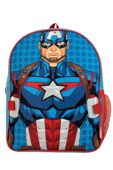 Buy Character Blue Captain America Backpack and Lunchbag Set from Next Bahrain