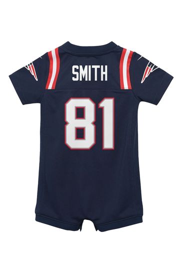 Buy Fanatics Blue New England Patriots Home Jersey Romper Newborn from Next Saudi Arabia