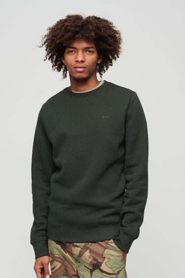 Superdry Olive Green Essential Logo Crew Sweatshirt