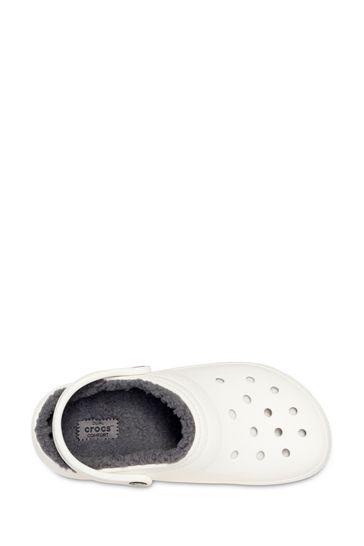 Grey fur cheap lined crocs
