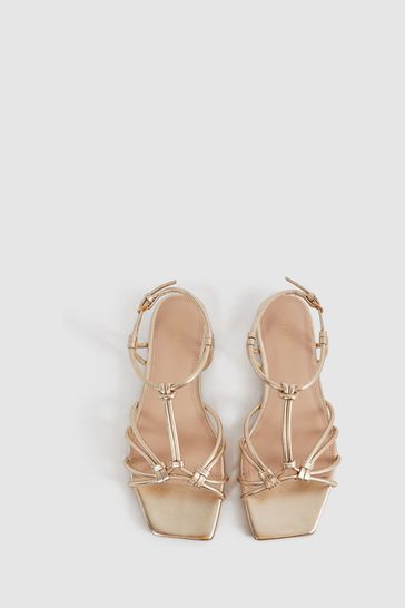 Reiss gold sandals outlet