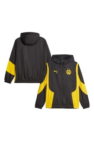 Puma Black Borussia Dortmund Prematch Woven Anthem Jacket