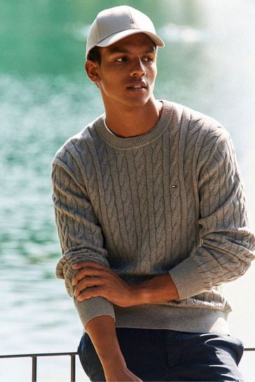 Buy Tommy Hilfiger Grey Classic Cable Sweater from Next Malta